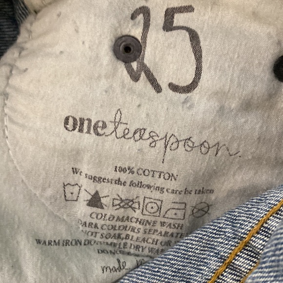 Rare One Teaspoon Sequin Romeos Jean Shorts - Picture 7 of 9